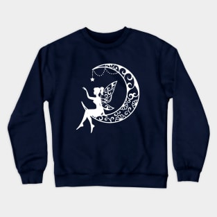 Fairycore Aesthetic Fairies with Crescent Moon Spacecore Crewneck Sweatshirt